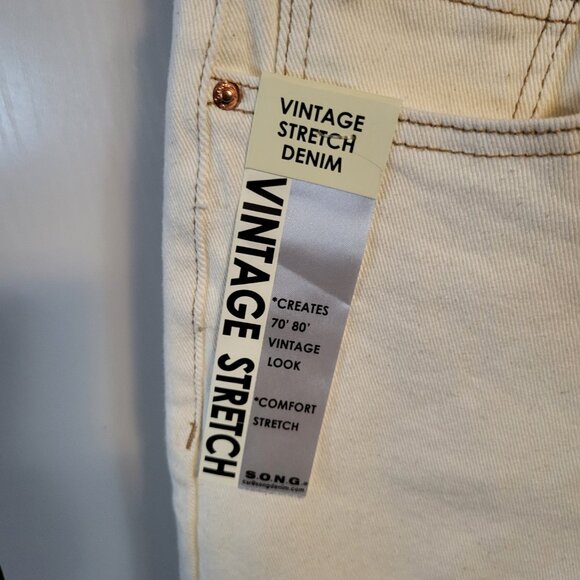 NWT S.O.N.G. VINTAGE WHITE SKINNY JEANS SZ 13 - Picture 2 of 7